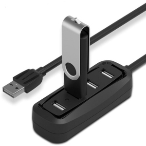 USB-хаб Vention USB Hub 4-Port 2.0 0.5 м Black (VAS-J43) (43387944) краща модель в Харкові