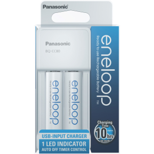 Зарядное устройство Panasonic Compact Charger USB+ Eneloop 2AA 1900 mAh NI-MH (K-KJ80MCC20USB) ТОП в Харькове