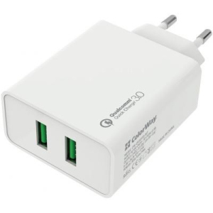 Зарядний пристрій ColorWay 2USB Quick Charge 3.0 (36W) (CW-CHS017Q-WT) рейтинг