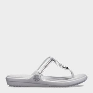 В'єтнамки Crocs Jibbitz Sanrah MetalBlock Flat Flip 205470-98Q-W7 37-38 23.8 см Сріблясті (191448322042) в Харкові