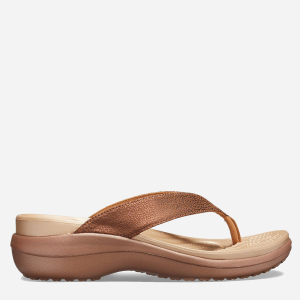 Вьетнамки Crocs Jibbitz Capri Metallic Textured Wedge Flip Flops 205782-860-W8 38-39 24.6 см Бронза (191448337497) лучшая модель в Харькове