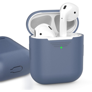 Классический Силиконовый чехол AhaStyle для Apple AirPods Navy blue (AHA-01020-NBL)