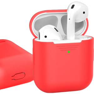 Классический Силиконовый чехол AhaStyle для Apple AirPods Red (AHA-01020-RED) надежный