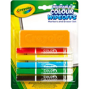 Набір фломастерів Crayola Washable для сухого стирання із щіткою 5 шт (256417.012) (0071662093020) в Харкові