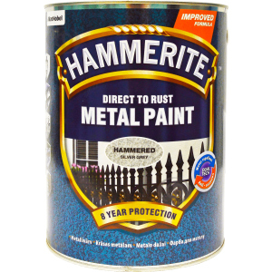 Фарба Hammerite Metal Paint Hammered - глянсова фарба алкідна по металу, захисна, чорна, 5 л (5126349) в Харкові