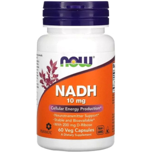 хороша модель NADH, 10 мг, Now Foods 60 вегетаріанських капсул (733739031037)