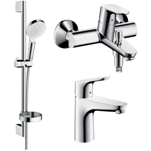 Набір змішувачів HANSGROHE Focus 1092019 (31607000+31940000+26553400) краща модель в Харкові