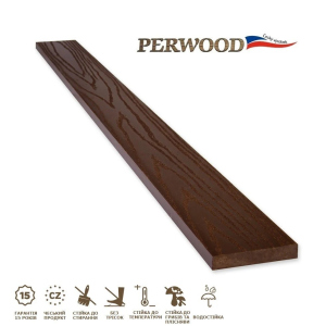 Дошка для парканів Perwood Fence Massive Темний Каштан 120х15х2000 мм (524333) ТОП в Харкові