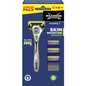 Верстат для гоління Wilkinson Sword Hydro 5 Sensitiv Clampack + 4 змінні картриджі (4027800402823) рейтинг