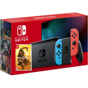 Nintendo Switch Neon Blue-Red (Upgraded version) + Игра Mortal Kombat 11 (русская версия) лучшая модель в Харькове