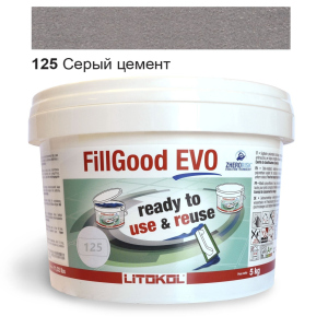 Полиуретановая затирка Litokol FillGood EVO 125 (Серый цемент) 5кг. лучшая модель в Харькове