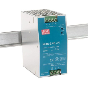 Блок живлення Mean Well на DIN-рейку 240W DC24V IP20 (NDR-240-24) надійний