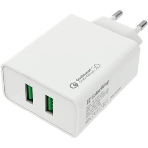 Зарядний пристрій ColorWay 2USB Quick Charge 3.0 (36W) (CW-CHS017Q-WT). 44931 в Харкові