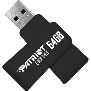 Patriot Color QuickDrives 64GB USB 3.1 Black (PSF64GQDBK3USB) ТОП в Харкові