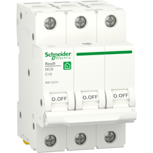 Автоматический выключатель Schneider Electric RESI9 10 А, 3P, кривая С, 6кА в Харькове