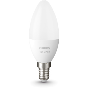 Комплект ламп Philips Hue E14, 5.5W(40Вт), 2700K, White, Bluetooth, димируемая, 2 шт (929002039904) надежный