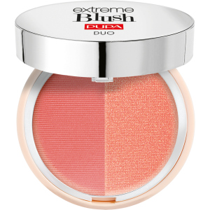 Компактні рум'яна з подвійним ефектом Pupa Extreme Blush Duo 130 Matt Salmon Radiant Peach 4 г (8011607332519)