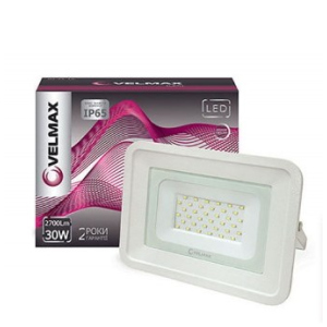 LED прожектор Velmax, 30W, 2700Lm, 6200К (4542) ТОП в Харкові