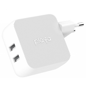 Зарядний пристрій Belkin Playa Home Charger 12W DUAL USB 2.4A, white (PP0007VFC2-PBB)