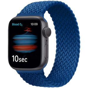 Ремешок Promate Fusion-44L для Apple Watch 42-44 мм 1/2/3/4/5/6/SE Blue (fusion-44l.blue) ТОП в Харькове