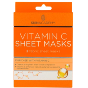 Тканинна маска для обличчя Skin Academy Vitamin C 0.45 г х 2 шт (5031413989908) краща модель в Харкові