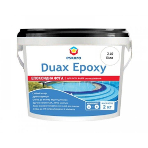 хорошая модель Двухкомпонентная эпоксидная затирка Eskaro Duax Epoxy белая 2 кг арт - 44009