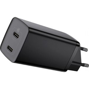 хорошая модель Зарядное устройство Baseus GaN2 Lite Quick Charger 65W (2 Type-C) Black (CCGAN2L-E02)