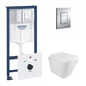 Набор инсталляция 5 в 1 Grohe Rapid SL 38827000 + унитаз с сиденьем Qtap Tern QT1733052ERW в Харькове