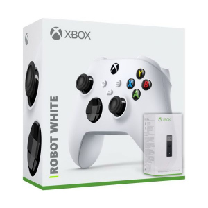 Microsoft Xbox Series X | S Wireless Controller with Bluetooth (Robot White) + Адаптер беспроводного геймпада для Windows (Upgrade Version) ТОП в Харькове