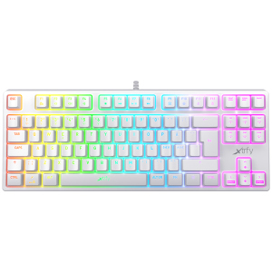 Клавіатура провідна Xtrfy K4 TKL RGB Kailh Red USB White RUS (XG-K4-RGB-TKL-WH-R-RUS) краща модель в Харкові