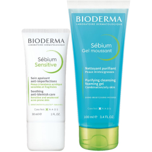 Набір Bioderma Флюїд Sebiom Sensitive 30 мл + Очищаючий гель Sebiom 100 мл (3041306016996) в Харкові