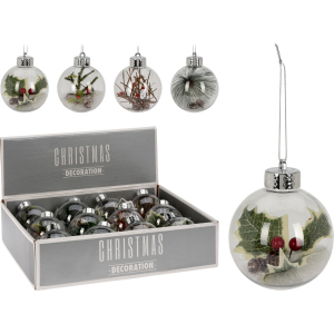 Набір ялинкових куль Christmas Decoration 8 см 12 шт (CAA126880) краща модель в Харкові