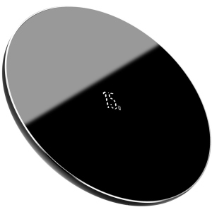 Беспроводное зарядное устройство Baseus Simple NEW Wireless Charger с технологией Qi 15W Черный