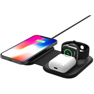 Бездротовий зарядний пристрій Ailink Dock Wireless Charger Pad H-line 3 в 1 (AI-DPadH-line-3in1bk)