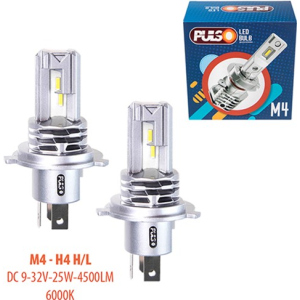 Автолампы Pulso M4-H4-H/L/LED-chips CREE/9-32v/2x25w/4500Lm/6000K (M4-H4) в Харькове