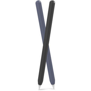 Силіконові чохли AhaStyle для Apple Pencil 2 комплект 2 шт Чорний, темно-синій (AHA-01650-BNN)