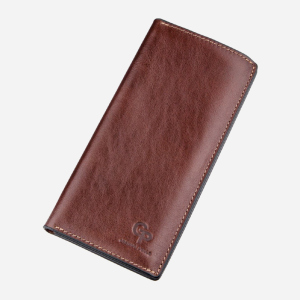 Шкіряний чоловічий гаманець Grande Pelle leather-11213 Коричневий