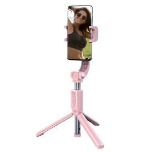 Селфи-монопод Baseus SULH-04 Lovely Uniaxial Bluetooth Folding Stand Selfie Stabilizer с треногой Розовый лучшая модель в Харькове