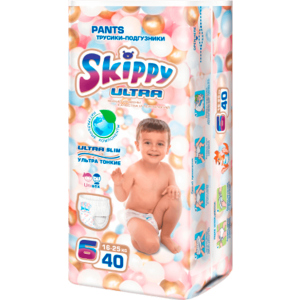 Трусики-підгузки дитячі Skippy Ultra розмір 6 (16-25 кг) 40 шт (6942648910331) краща модель в Харкові