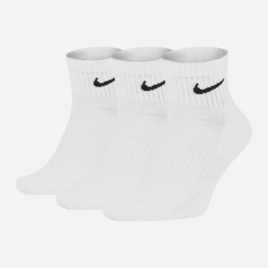 Набір шкарпеток Nike U Nk Everyday Cush Ankle 3Pr SX7667-100 34-36 (S) 3 пари Білий (888407236143) ТОП в Харкові