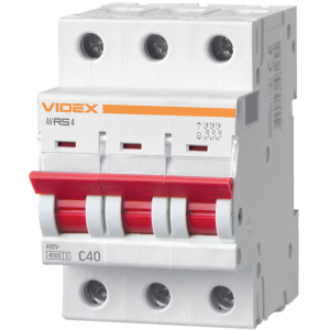 Автоматичний вимикач VIDEX RS4 Resist 3п 50А 4.5кА тип С (VF-RS4-AV3C50)