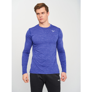 Рашгард Mizuno Impullse Core LS Tee J2GA752027 Синій (5059431210187) краща модель в Харкові