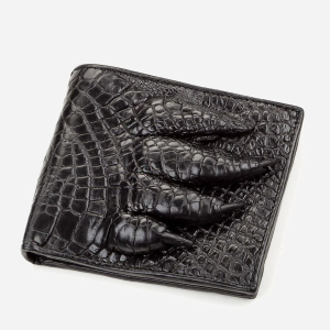 Портмоне Crocodile Leather 18200 Чорне краща модель в Харкові