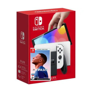 Nintendo Switch (OLED model) White + Гра FIFA 22 Legacy Edition (російська версія) краща модель в Харкові