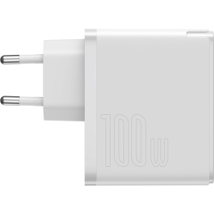 Мережевий зарядний пристрій Baseus GaN2 Fast Charger 100W + Cable Type-C to Type-C 100W 1.5 м White TZCCGAN-L02