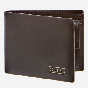 Кошелек мужской кожаный Guess New Boston Billfold W/Coin Pkt SM2509LEA20-BLA Черный (8000702444254)