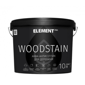 Аква-антисептик для дерева ELEMENT PRO WOODSTAIN, 10 л ДУБ рейтинг