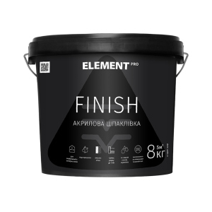 Фінішна акрилова шпаклівка FINISH "ELEMENT PRO" 8 кг ТОП в Харкові