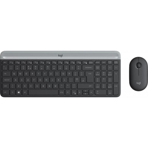 Комплект клавіатура + миша Logitech MK470 Wireless Slim Graphite USB Black (920-009206) ТОП в Харкові