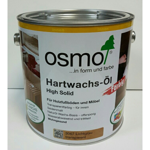 Масло с твердым воском цветное прозрачное OSMO HARTWACHS-ÖL Farbig 3067 - (светло-серое) 0.125 л. в Харькове